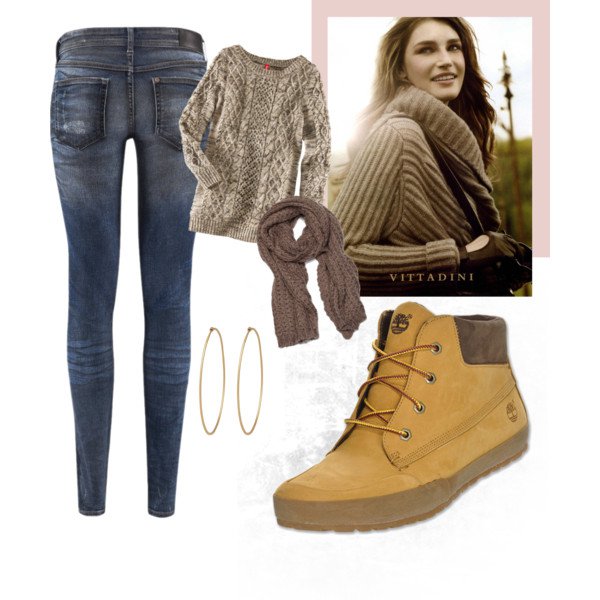 winter outfits with timberland boots