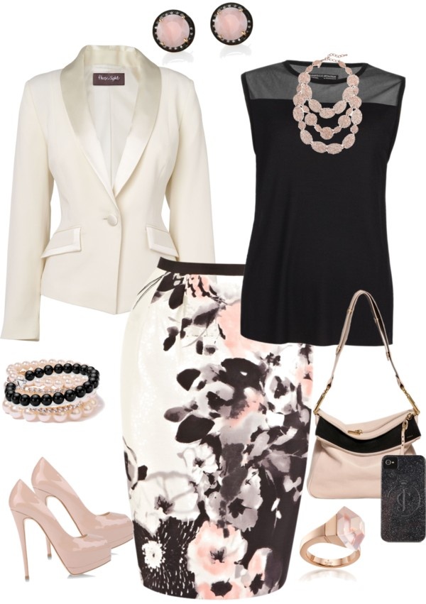 Outstanding Polyvore Combos With Pencil Skirts