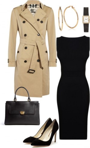 Polyvore Combinations With Trench Coats