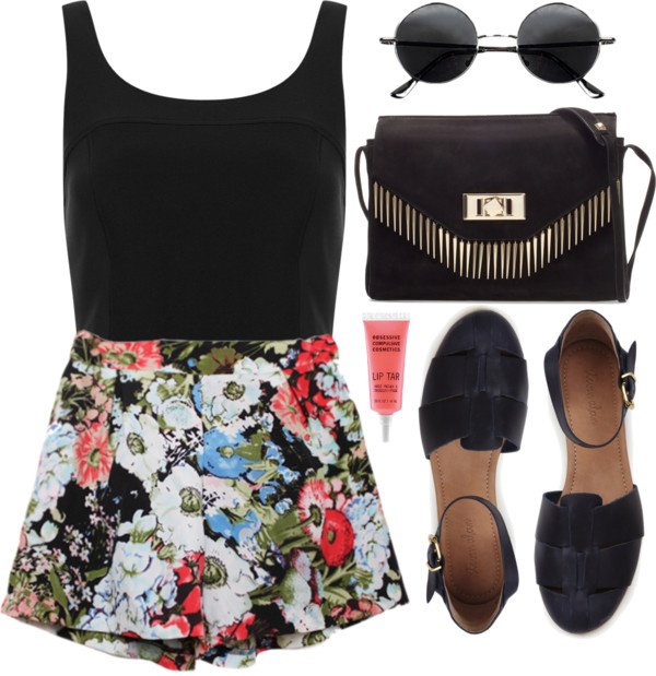 Comfortable Polyvore Combos With Flat Sandals